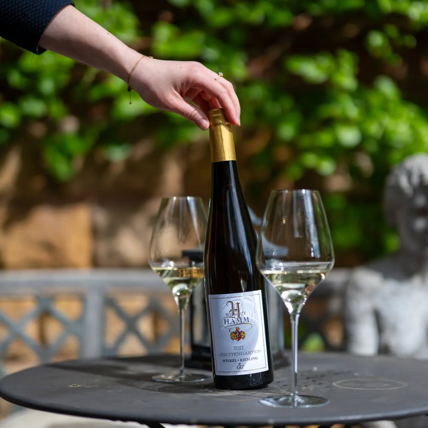 Weingut Hamm Riesling bottle photograph